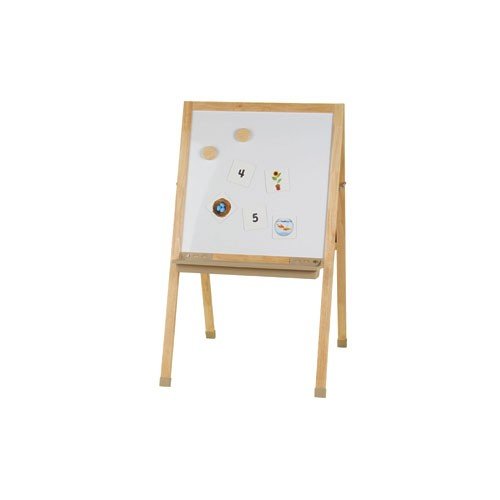 Premium Classroom Easel with Black Chalkboard and White Magentic Write and Wipe Sides