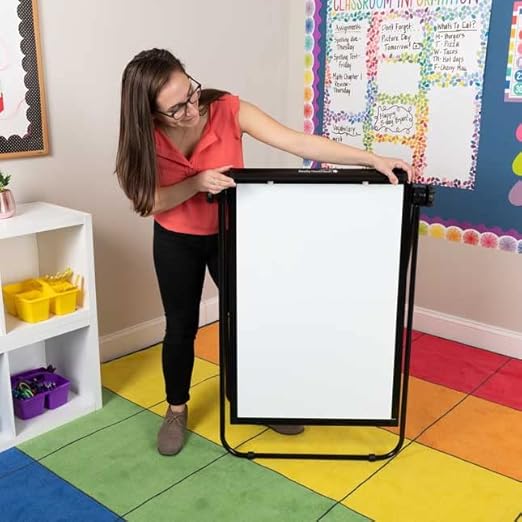 Really Good Stuff Portable Magnetic Dry Erase Easel 35" by 23"