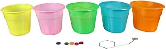 Dudley's Easter Coloring Cups - 3.5" x 3.5" x 4" | Assorted Colors | Pack of 5