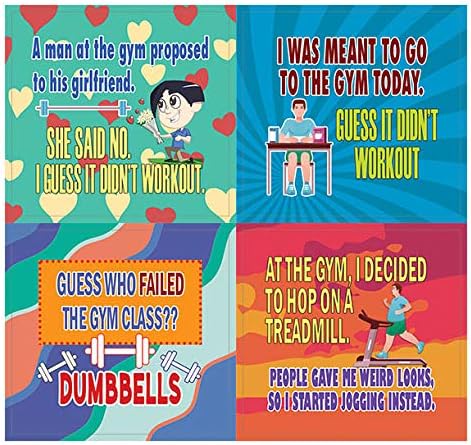 Creanoso at The Gym Funny Workout Jokes Stickers (10-Sheets) – Total 120 pcs (10 X 12pcs) Individual Small Size 2.1 x 2. Inches, Cool Themes Designs - Decal Art for Boys & Girls, Children, Teens