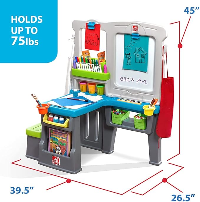Step2 Great Creations Art Center Art Desk Easel, Multi