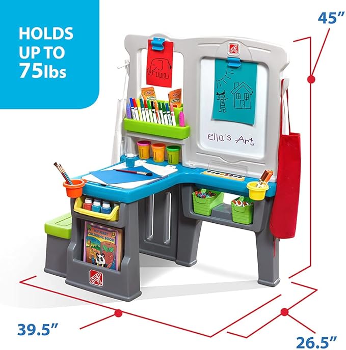 Step2 Great Creations Art Center Art Desk Easel, Multi