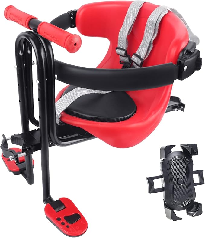 YouTeMei Kids Bike seat, Front Mounted Bike Seat for Adult Bike,Bike Seat Kids for 1-6years Old…