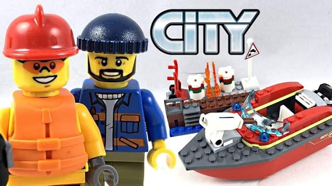 LEGO City Dock Side Fire 60213 Building Kit (97 Pieces)