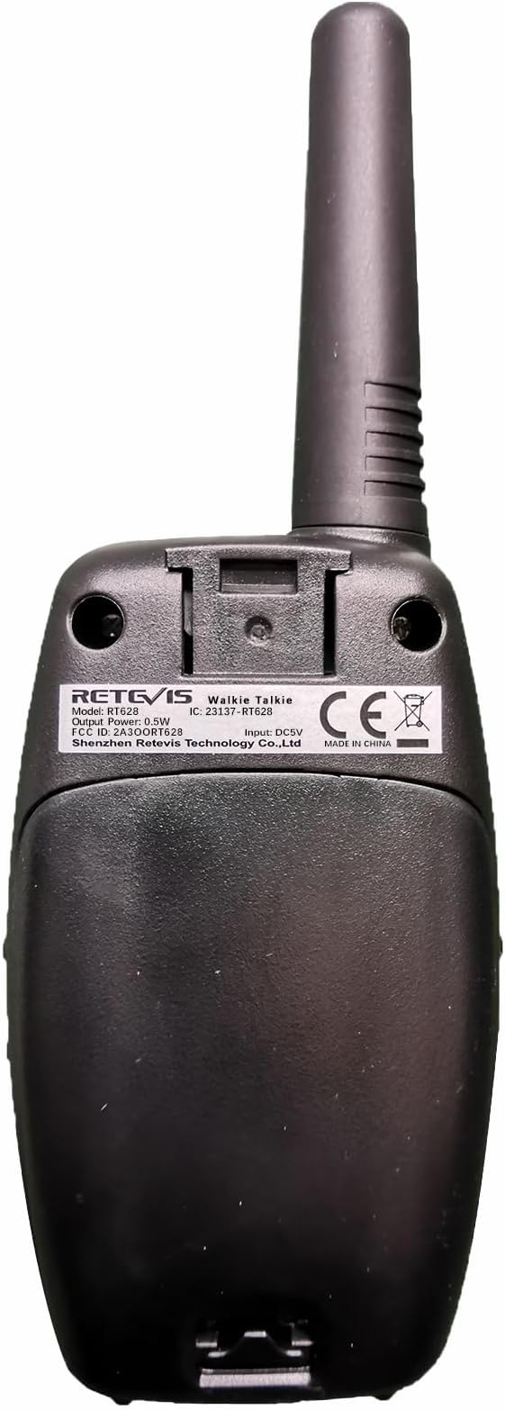 Retevis RT628 Kids Walkie Talkies, Long Range 2 Way Radio 22 Channel, Durable Toy Birthday Gifts for 6-12 Year Old Boys and Girls, Handheld Walkies Talkie for Outside Hiking Camping(Black Blue 1 Pair)