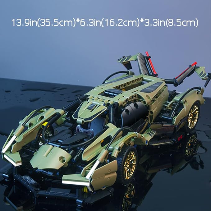 Mesiondy Sports Car Building Blocks Toys Boys or Adults Kits,1:14 MOC Building Set Raceing Car Model,Cars for Boys Age 12-16 8-14,(1039 Pieces)