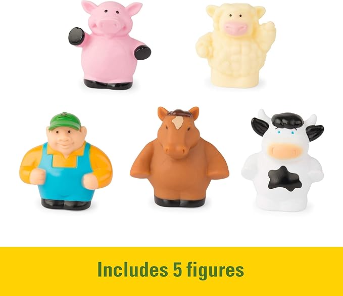 John Deere Animal Sounds Hayride Musical Tractor Toy - Musical Hayride Toddler Toys - Includes Farmer Figure, Tractor, and 4 Farm Animals - Toddler Music Toys - Ages 12 Months and Up