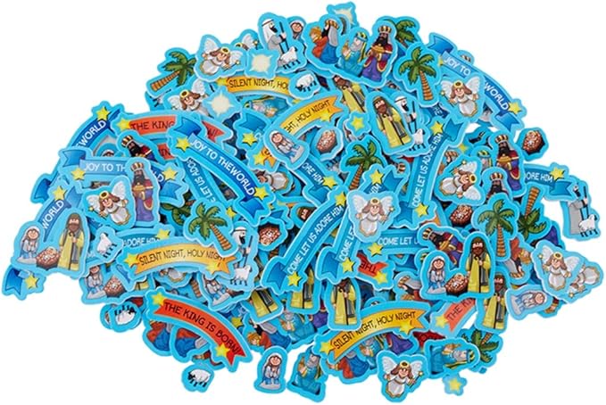 Nativity Themed Adhesive Foam Sticker Set, 250 Pieces