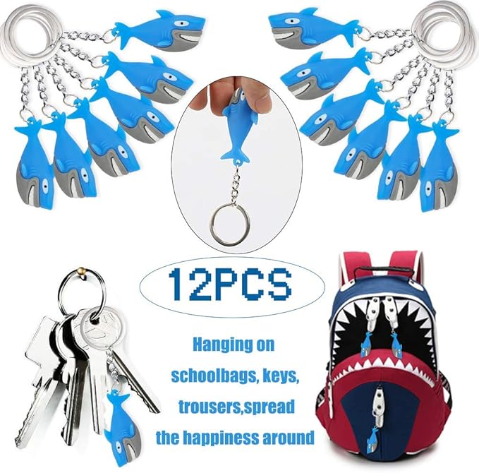 Shark Party Favor Supplies Pack -Shark Tooth Necklace Tattoo Sticker Shark Gift Bag Shark Bracelet Pin Back Button for Kids Under the Sea/Birthday/ Goody Bags (66 pcs/set)
