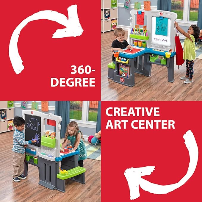 Step2 Great Creations Art Center Art Desk Easel, Multi