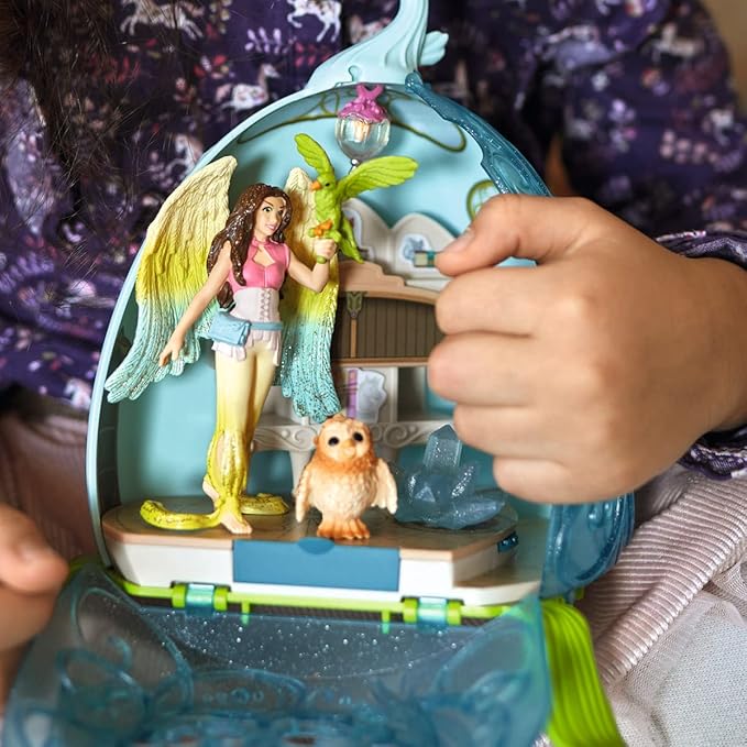 Schleich bayala 18pc. Mystic Library Playset with Owlet and Bird Figurines - Featuring Figure with Flexible Arm, Imaginative Fun and Durable Toy for Girls and Boys, Gift for Kids Ages 5+