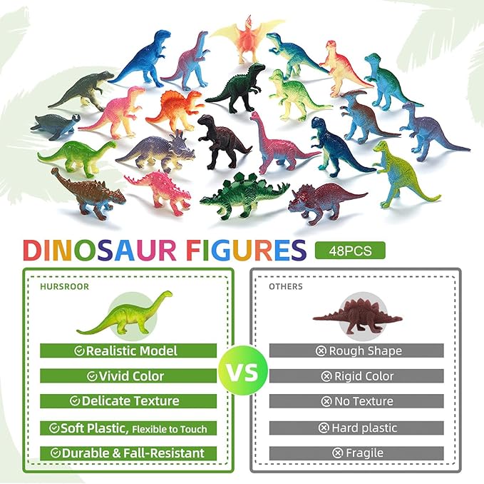 Dinosaur Party Favors for 24 Kids, Dinosaur Birthday Party Supplies, Dinosaur Goodie Bags for Birthday Party Favors, Dinosaur Birthday Decorations Pinata Stuffers for Boys Girls