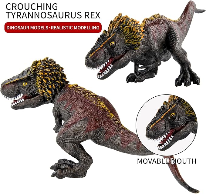 Dinosaur Toys Tyrannosaurus Rex, T-Rex Dinosaur Figures Realistic Rex with Moveable Jaw, Dinosaur Toy for Boys and Girls Birthday Gifts
