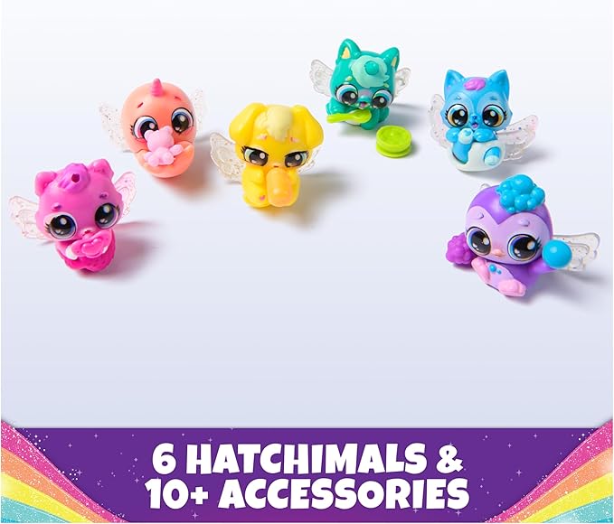 Hatchimals Alive, Rainbow Hatchery with 6 Mini Figures in Color Reveal Eggs & Over 10 Accessories, Kids Toys for Ages 3 and up