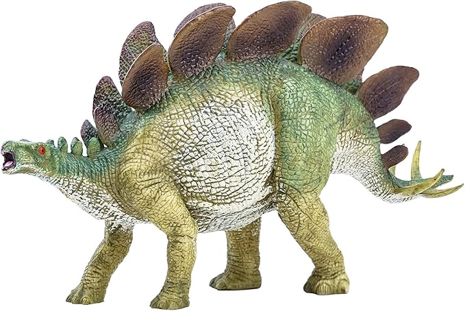 Gemini&Genius Stegosaurus Dinosaur Toy Figure for Kids, Dinosaurs Action Figurine Dino Collection Dinosaur Model Toys for Boys and Girls 4-12 Years Old(Green)
