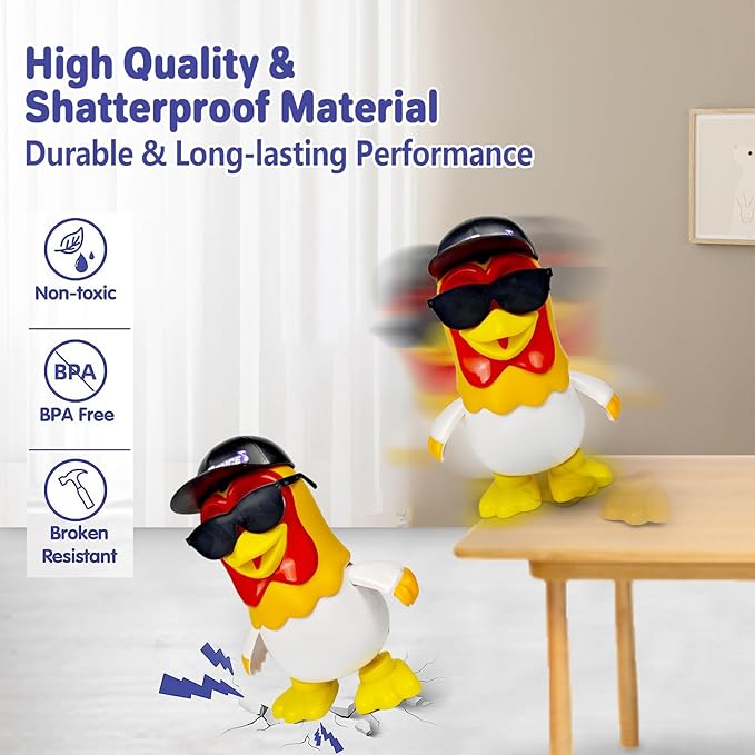 TOYMAKER La Granja de Zenon Black Hats Bartolito Chicken Baby Toys Dancing Toddlers Toys,Music Kids Interactive Early Learning Educational Toys for 1 2 3 4 Year Old Boys Girls Birthday and Christmas