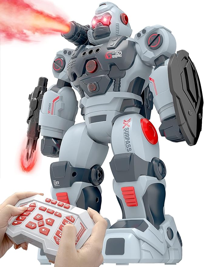 Robot Toys for Boys Kids 5-7 Year Old Remote Control Robots Gifts for 6-8 Birthday Present Toy Hand Gesture RC Sensing 2022 hot Smart programmable Robotics for 3 4 6 9 10 11 and up