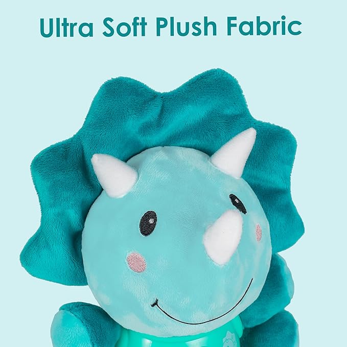 iPlay, iLearn Baby Dinosaur Musical Toys, Newborn Boys Gift, Soft Dino Plush Stuffed Animal, Infant Light Music Time, 1st Valentine's Easter Basket Stuffer 0 1 2 3 6 9 12 18 Month 1-3 Yrs Toddler Girl