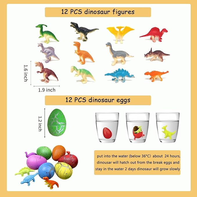 XIPEGPA Dinosaur Party Favors Dinosaur Birthday Party Supplies Dinosaur Goodie Bags for Boys Girls Birthday Dinosaur Bags Fillers Dinosaur Themed Party Toys