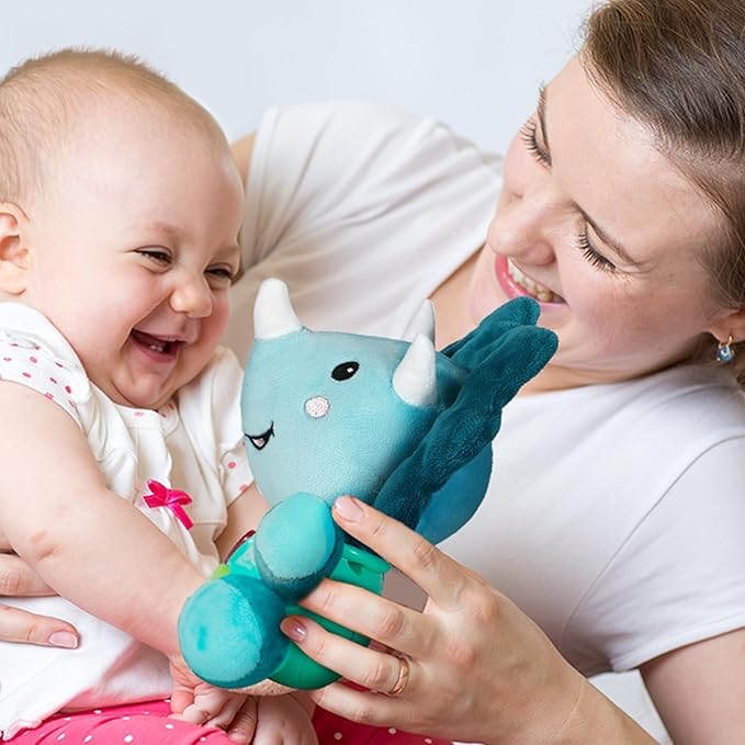 iPlay, iLearn Baby Dinosaur Musical Toys, Newborn Boys Gift, Soft Dino Plush Stuffed Animal, Infant Light Music Time, 1st Valentine's Easter Basket Stuffer 0 1 2 3 6 9 12 18 Month 1-3 Yrs Toddler Girl