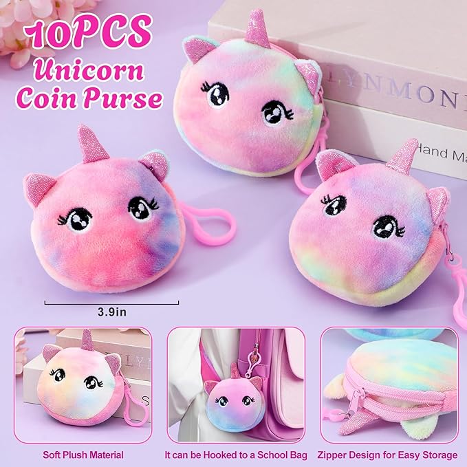 Unicorn Party Favors Birthday Supplies, Unicorn Goodie Bags Coin Purse Ballpoint Pen Scratch Mask Headband Slap Bracelet, Unicorn Birthday Party Favors Classroom Rewards Gift Decorations for Girl