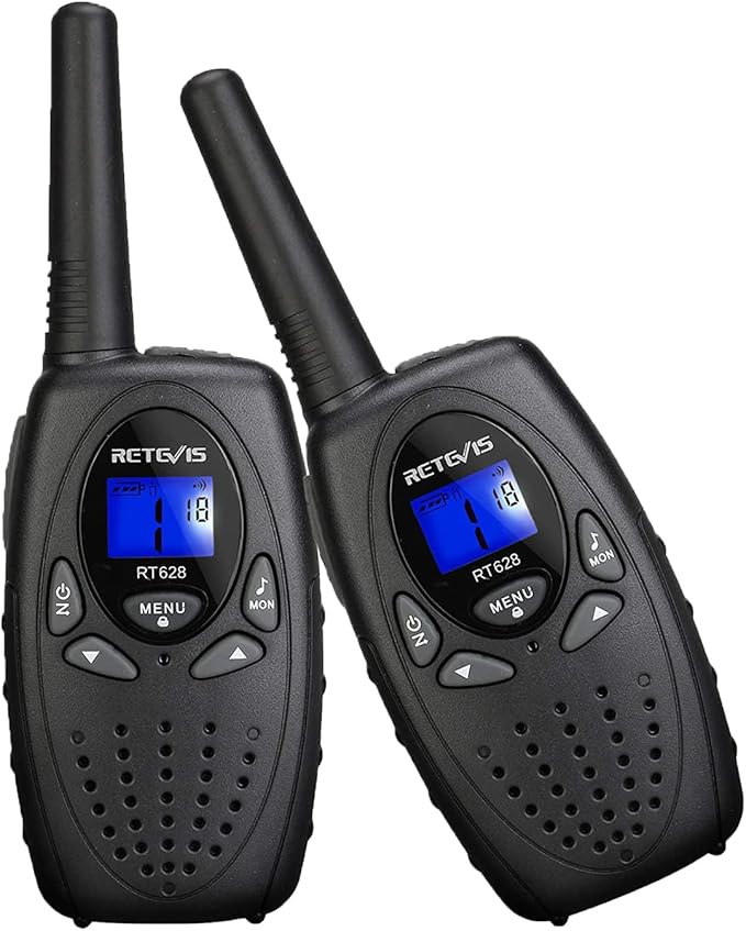 Retevis RT628 Walkie Talkies for Kids,Boys Kids Walkie Talkie,Kids Toys for 6-12 Year Old Boy Girl,Gifts for Xmas Birthday Camping Trip(Black1 Pair)