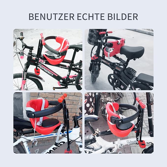 YouTeMei Kids Bike seat, Front Mounted Bike Seat for Adult Bike,Bike Seat Kids for 1-6years Old…