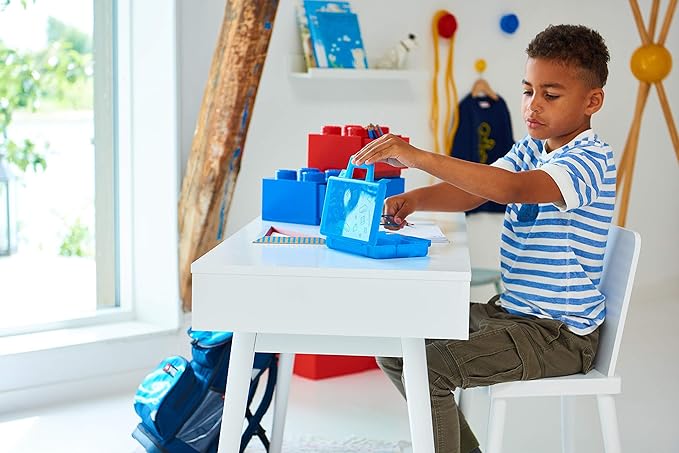 ROOM Copenhagen, Lego Sorting Box to-Go - Travel Case with Organizing Dividers - Red (40870001)