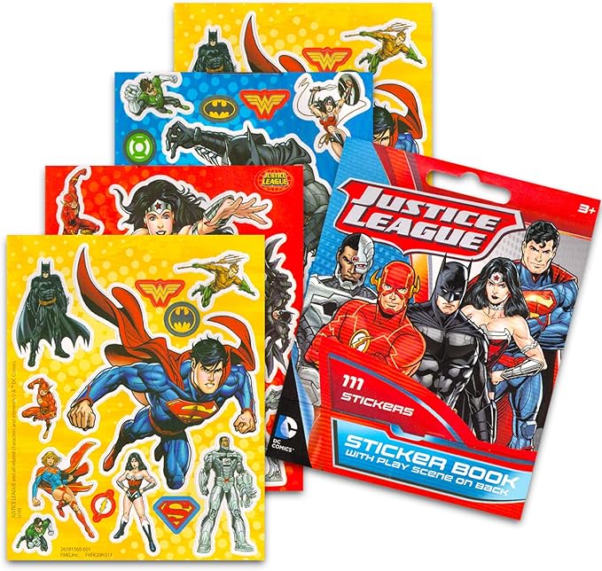 DC Studios Justice League Batman Coloring Book Bundle with Batman Stickers & Specialty Separately Licensed GWW Reward Sticker