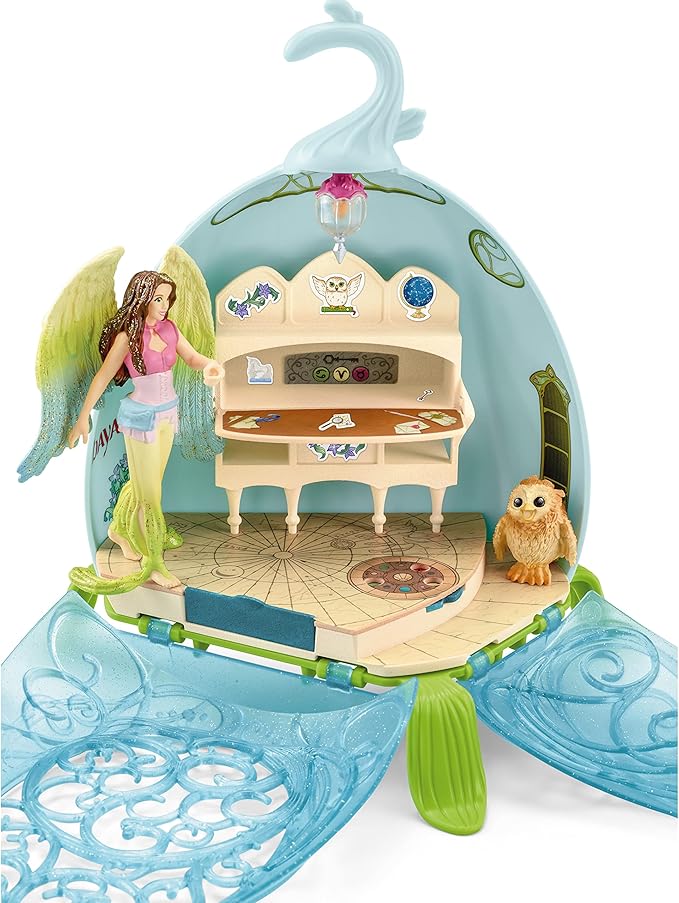Schleich bayala 18pc. Mystic Library Playset with Owlet and Bird Figurines - Featuring Figure with Flexible Arm, Imaginative Fun and Durable Toy for Girls and Boys, Gift for Kids Ages 5+