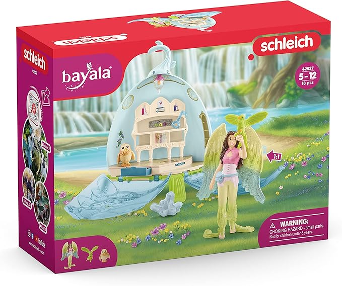 Schleich bayala 18pc. Mystic Library Playset with Owlet and Bird Figurines - Featuring Figure with Flexible Arm, Imaginative Fun and Durable Toy for Girls and Boys, Gift for Kids Ages 5+