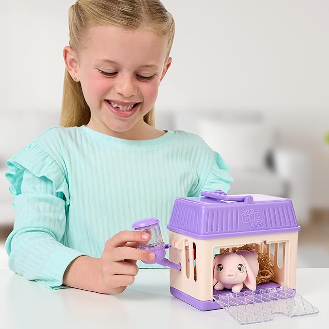 Little Live Pets Mama Surprise Minis Bunny, Care for Your Mama Hamster or Mama Bunny in Their Hutch to Reveal 2, 3, or 4 Mini Babies