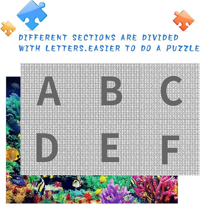 Nattork Jigsaw Puzzles 500 Pieces for Adults, Families (Sea World) Pieces Fit Together Perfectly