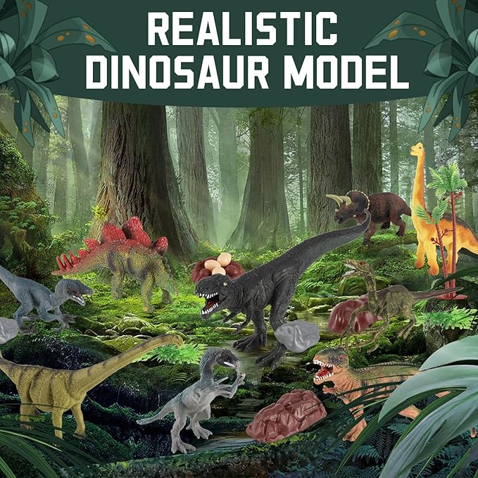 Dinosaur Toys for Kids 3-5: Toddler Toys Age 2-4 Year Old Boys Birthday Gifts, Dino Figures Activity Play Mat Gifts for Girls.Dinosaur Toys Set for Toddlers Learning & Development (Boys & Girls)