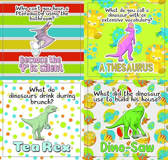 Creanoso Funny Dinosaurs Humor Stickers (10-Sheet) - Classroom Reward Incentives for Students and Children - Stocking Stuffers Party Favors & Giveaways for Teens & Adults