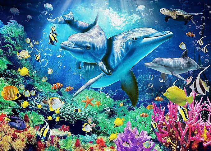 Nattork Jigsaw Puzzles 500 Pieces for Adults, Families (Sea World) Pieces Fit Together Perfectly