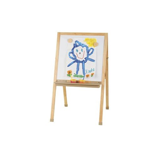 Premium Classroom Easel with Black Chalkboard and White Magentic Write and Wipe Sides