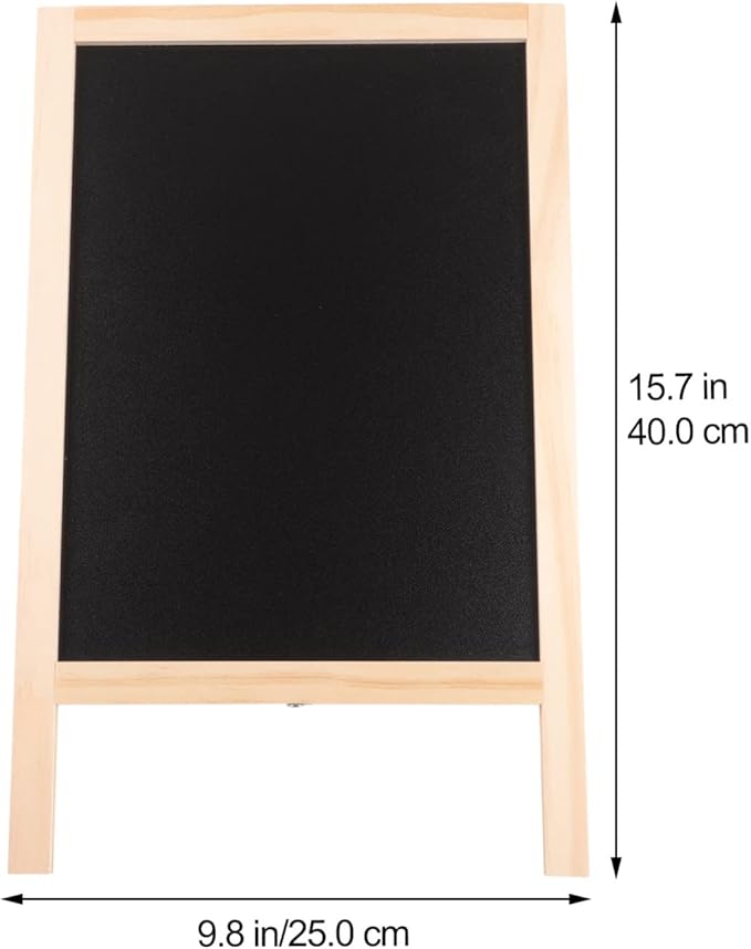 Toyvian Chalkboard Decor Standing Art Easel for, Double-Sided Wooden Blackboard, Drawing Chalkboard, Magnetic Whiteboard, Dry Erase Board, Water Marker and Accessories Wedding