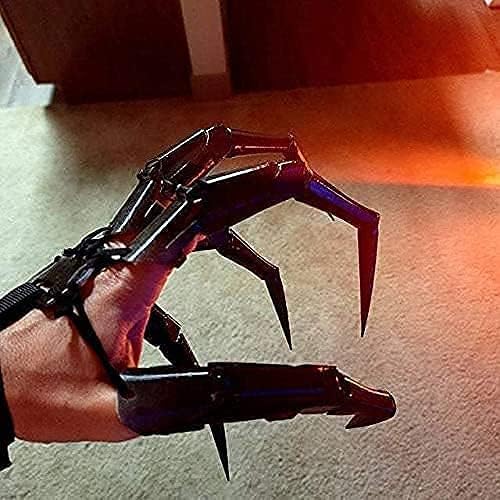 Halloween Articulated Fingers,Articulated Finger Extensions with Flexible Joints,Claw Gloves for Party Dress Cosplay Costume Props Black