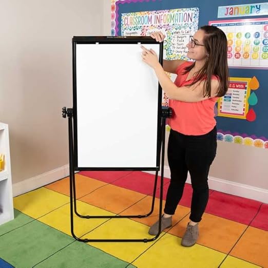Really Good Stuff Portable Magnetic Dry Erase Easel 35" by 23"
