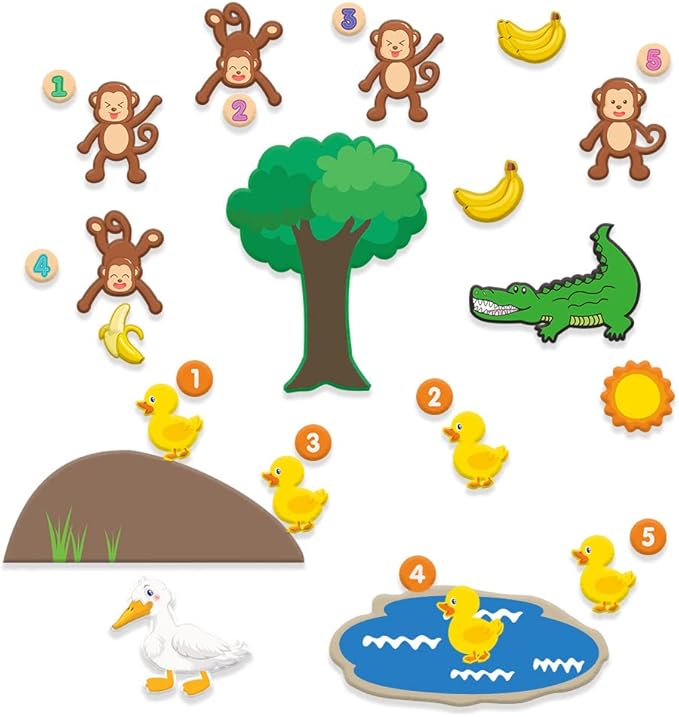 Mewise Felt/Flannel Boards Stories Precut Figures for Toddlers,Kindergareners,Storytelling Interactive Teaching Felt Figures Activity Kit,Felt Pieces for Flannel Board Stories
