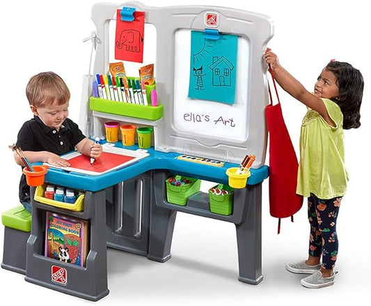 Step2 Great Creations Art Center Art Desk Easel, Multi