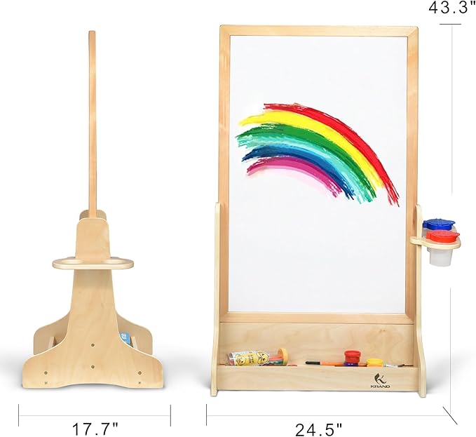Double-Sided Plexiglass Painting Art Easel, Easy to Clean, Kids Drawing Board On Both Sides, Fun Arts and Crafts Activity for Boys and Girls Indoor and Outdoor