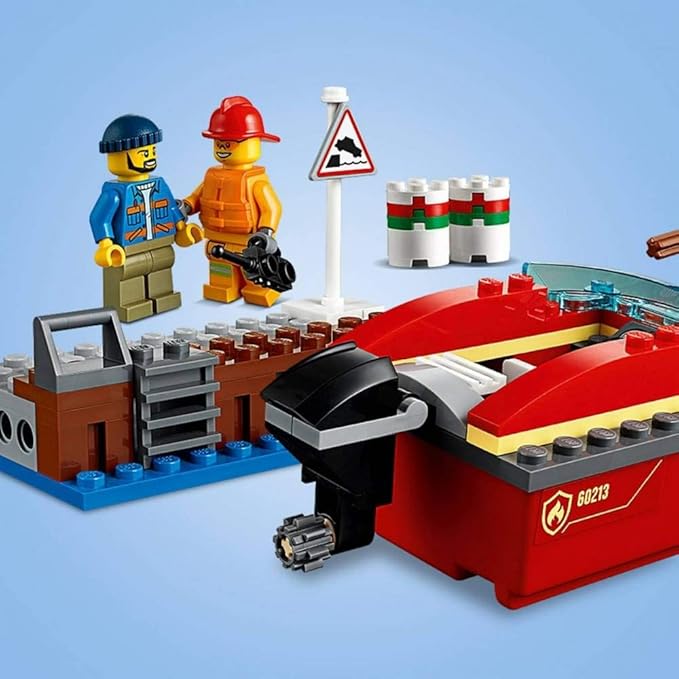 LEGO City Dock Side Fire 60213 Building Kit (97 Pieces)