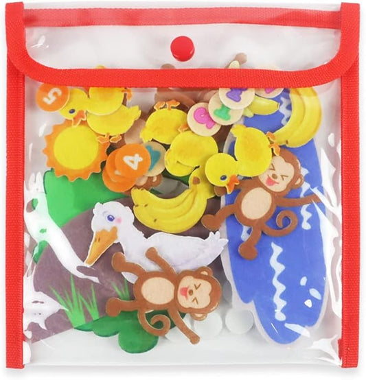 Mewise Felt/Flannel Boards Stories Precut Figures for Toddlers,Kindergareners,Storytelling Interactive Teaching Felt Figures Activity Kit,Felt Pieces for Flannel Board Stories