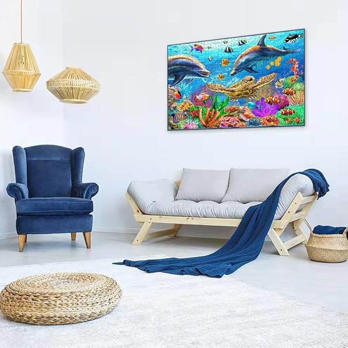 Puzzles for Adults 1000 Pieces The Happy Life of Marine Animals Jigsaw Puzzles