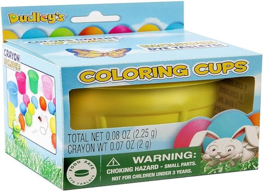 Dudley's Easter Coloring Cups - 3.5" x 3.5" x 4" | Assorted Colors | Pack of 5