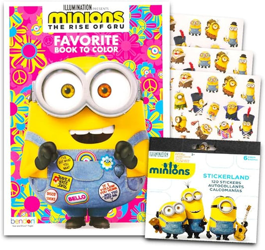 Despicable Me Minions Coloring Book with Stickers ~ 100 Minions Stickers