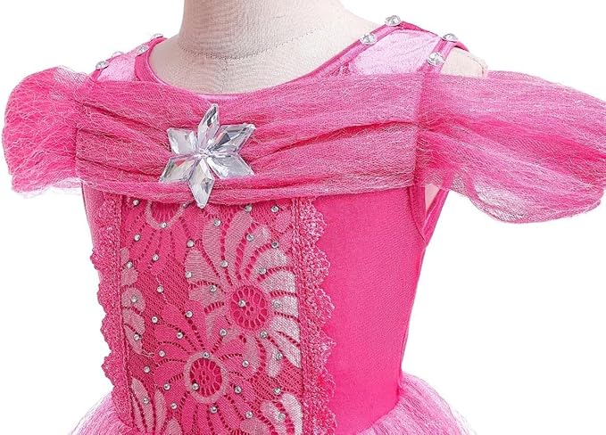 Dressy Daisy Toddler Girls' Princess Fancy Dress Up Costume with Accessories Halloween Outfit Butterfly Size 4T Hot Pink