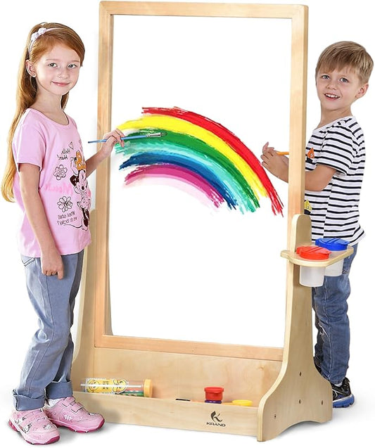 Double-Sided Plexiglass Painting Art Easel, Easy to Clean, Kids Drawing Board On Both Sides, Fun Arts and Crafts Activity for Boys and Girls Indoor and Outdoor